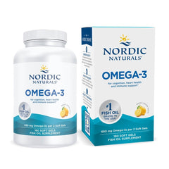 Nordic Naturals Omega-3 Lemon bottle pour for easy daily intake