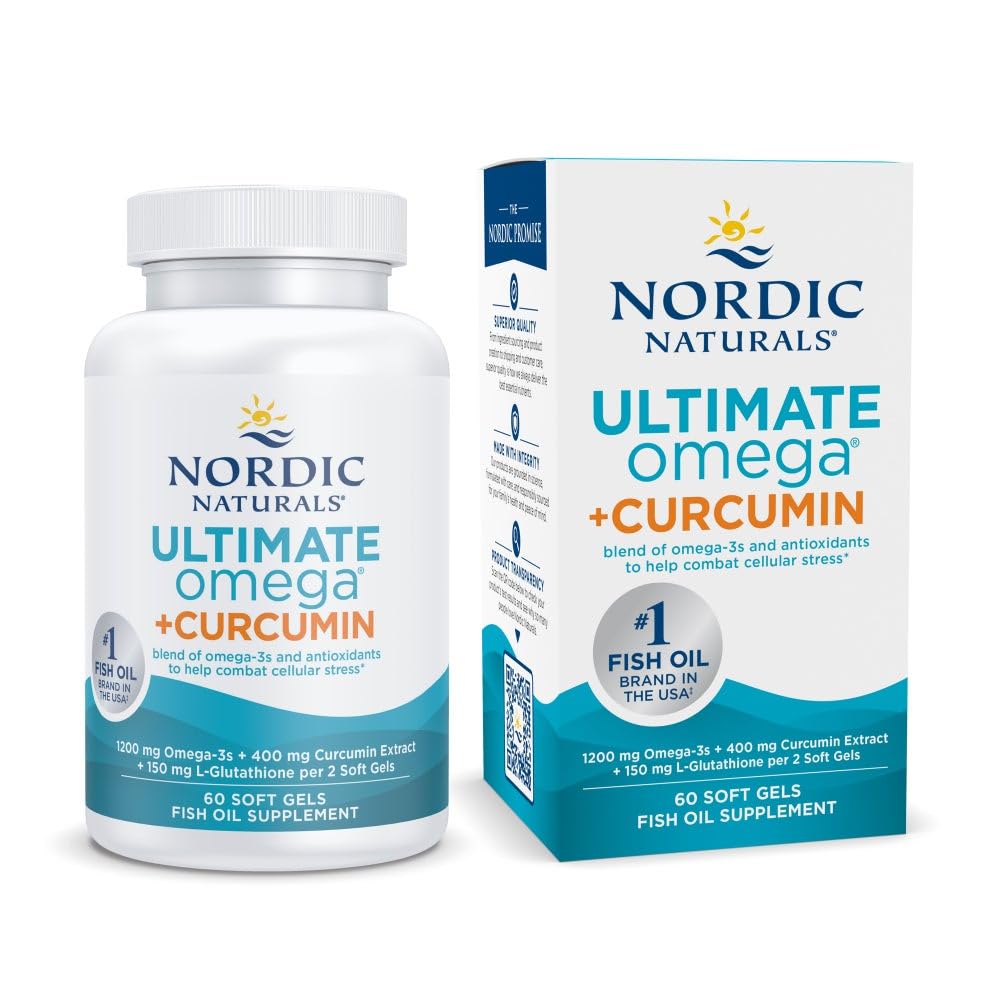 Nordic Naturals Omega Curcumin lemon bottle—supports daily cellular health.