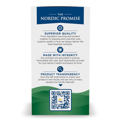 Omega Focus label detailing non-GMO and third-party testing