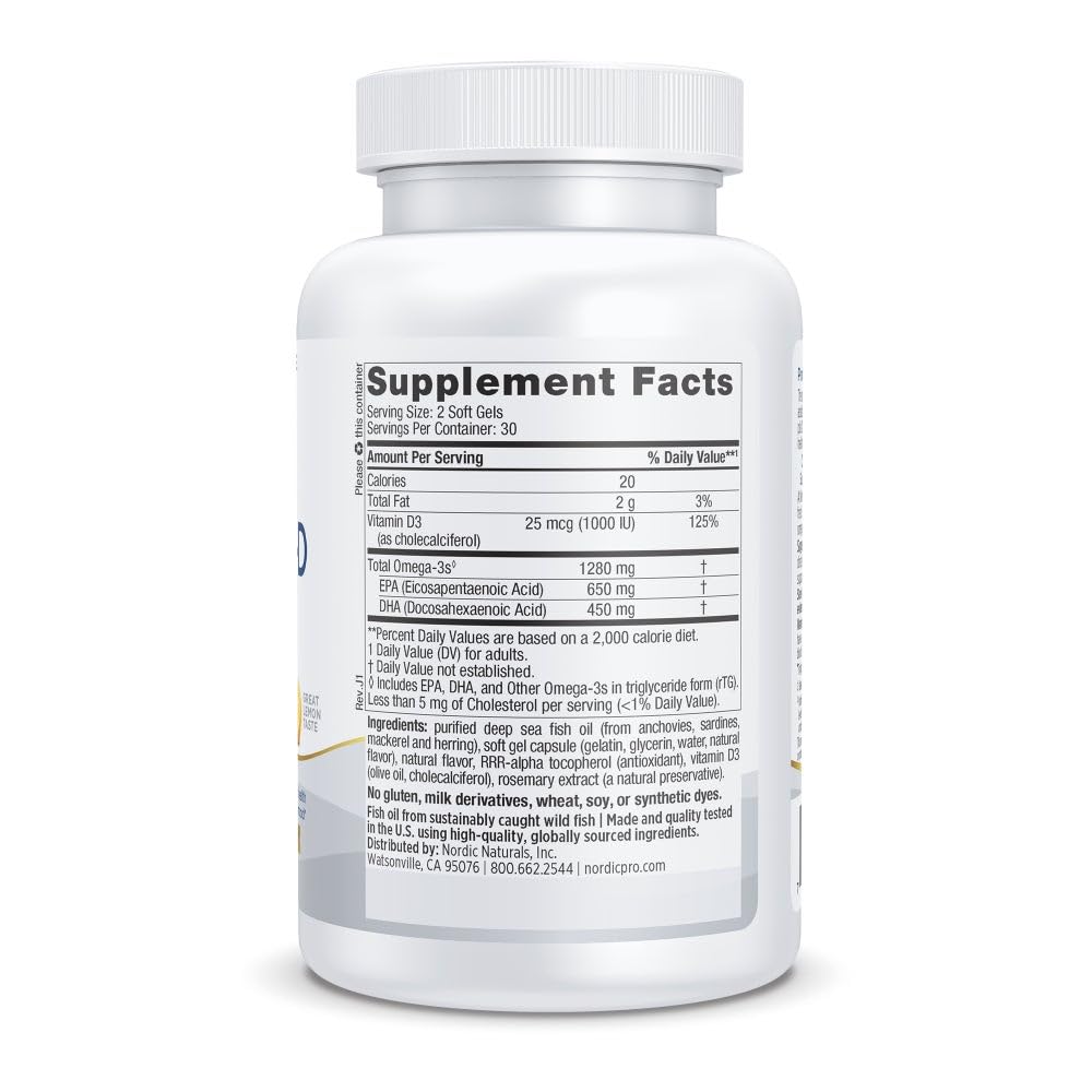 Nordic Naturals ProOmega-D softgels provide a convenient daily source of EPA and DHA.