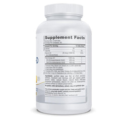 ProOmega-D lemon softgels beside sliced lemon suggesting convenient intake