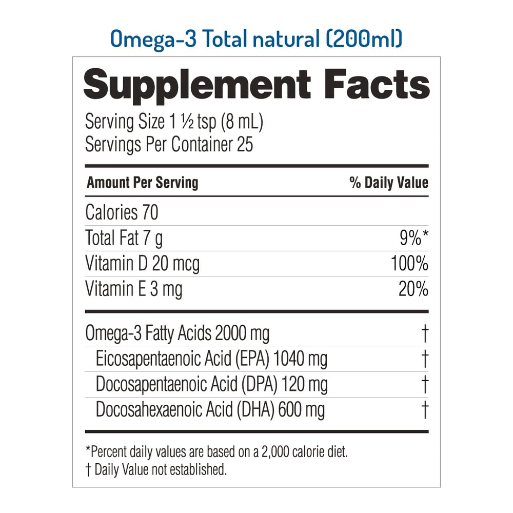 NORSAN Omega-3 Total Liquid pour shot showing easy serving.