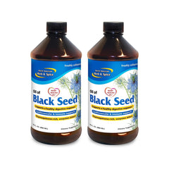 North American Herb & Spice Black Seed Oil 16oz bottle pour for easy dosing and daily use.