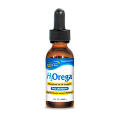 North American Herb & Spice H2Orega bottle showing water-soluble oregano oil ideal for mixing