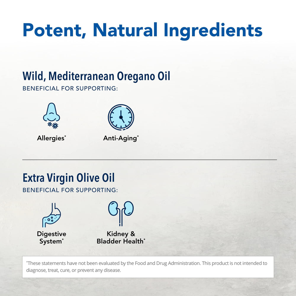 Close-up of Oreganol P73 capsules highlights vegan softgel form
