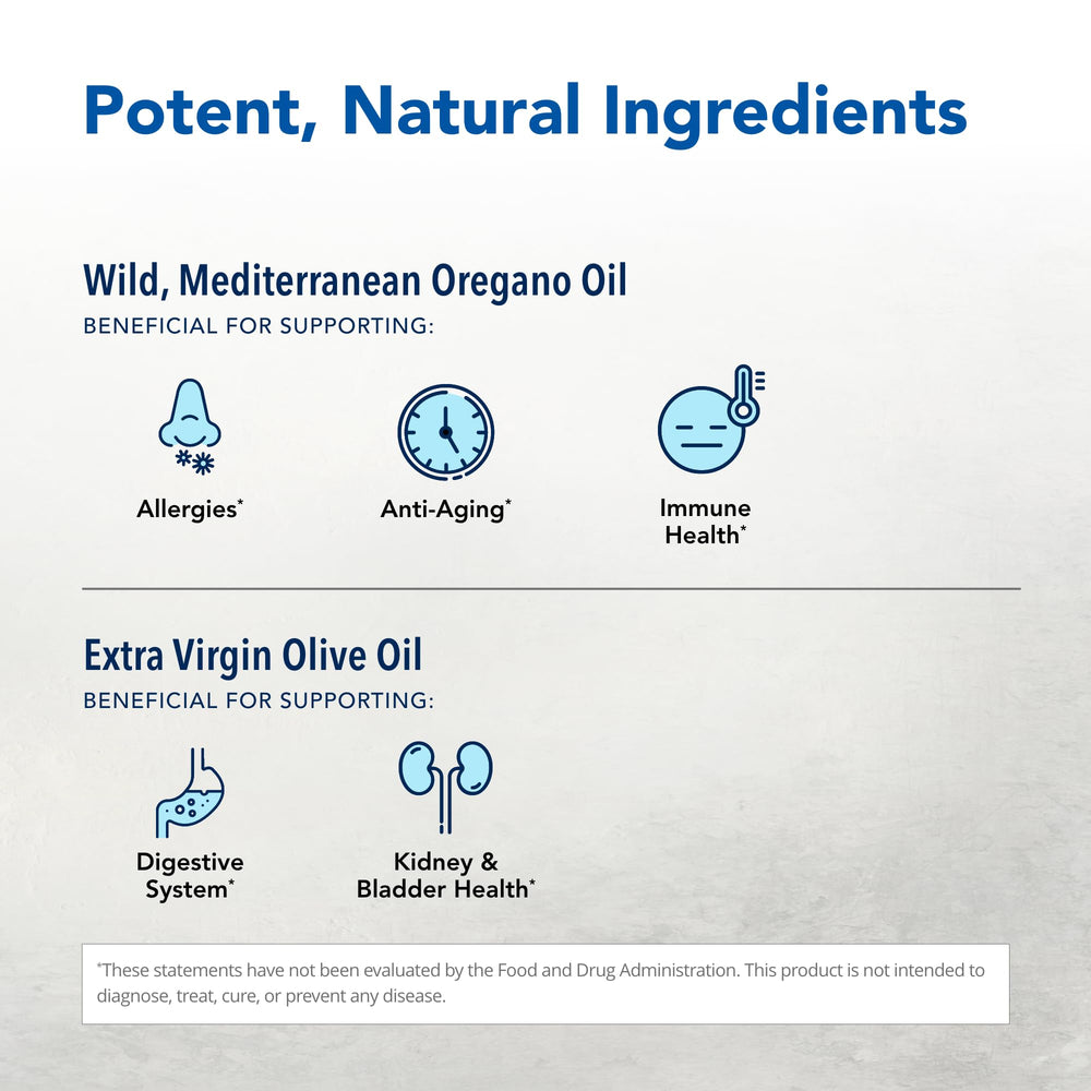 Oreganol P73 bottle used with juice or water for daily use