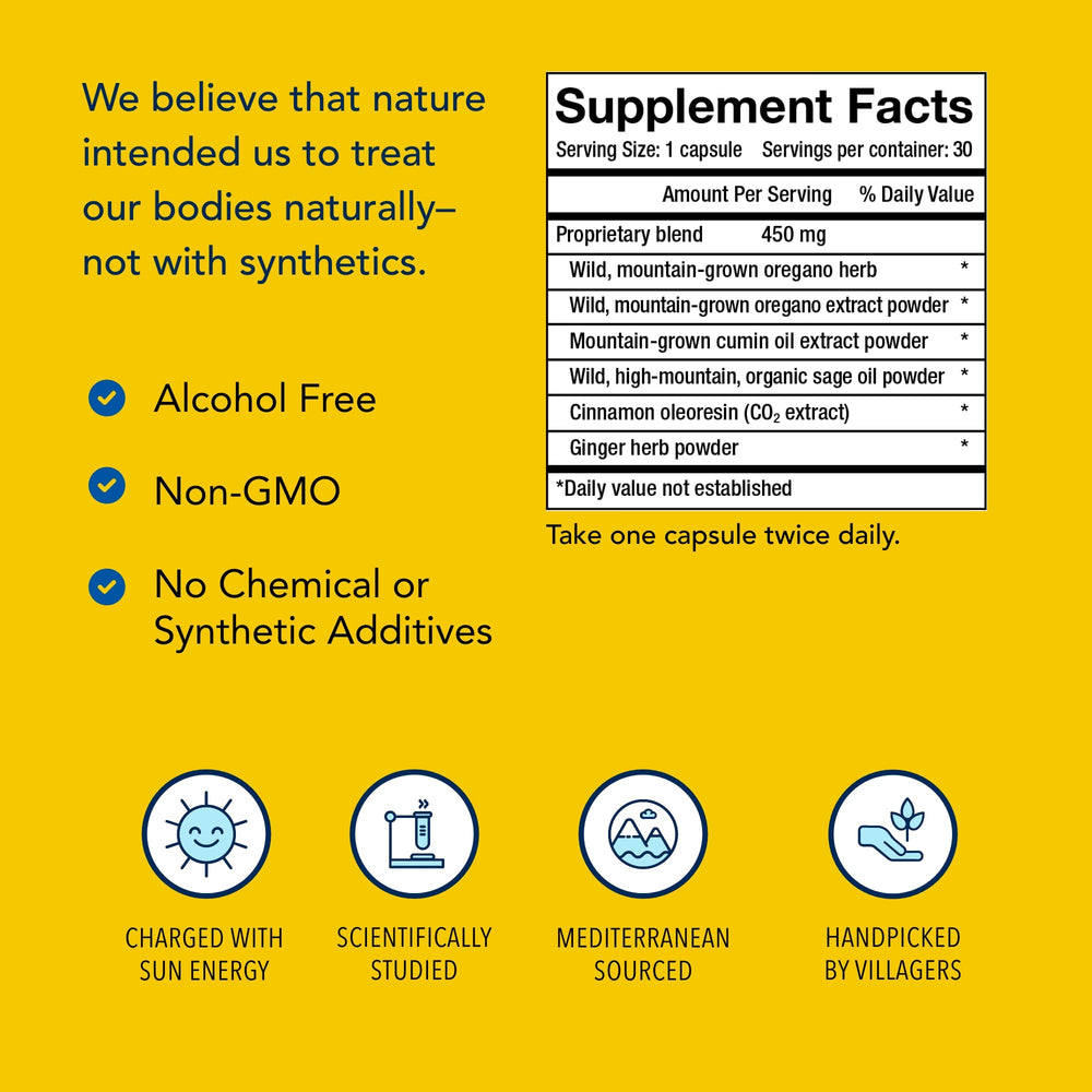 OregaRESP packaging front showcasing non-GMO, additive-free formula