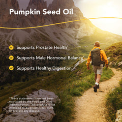 Pumpkinol front label highlights Non-GMO and Oreganol P73 oregano oil.