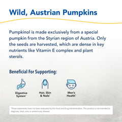 Pumpkinol ingredients closeup with pumpkin seed oil and herbal oils.