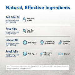 Purely Pak bottle featuring wild sockeye salmon oil as a key omega source
