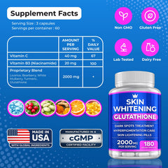 Northern Crown Cosmetics Glutathione pills 180 capsules on label