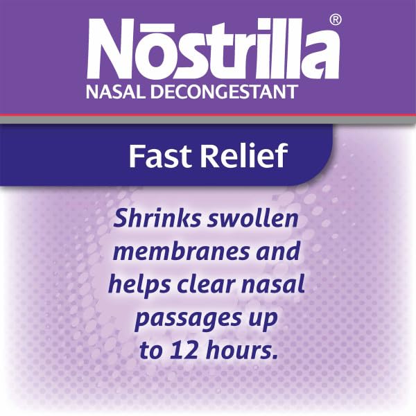 Nostrilla nasal spray nozzle in use for fast congestion relief.