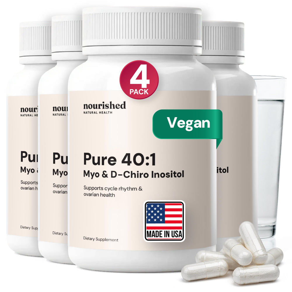 Nourished 40:1 bottle showing potential hormone balance support.