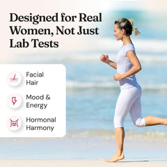 Nourished AndroEase Plus capsules in a clear jar for easy daily use.