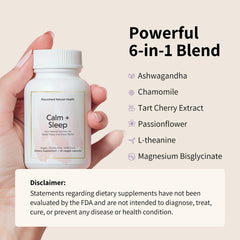 Nourished Natural Health Calm + Sleep woman relaxing at night for easier wind-down