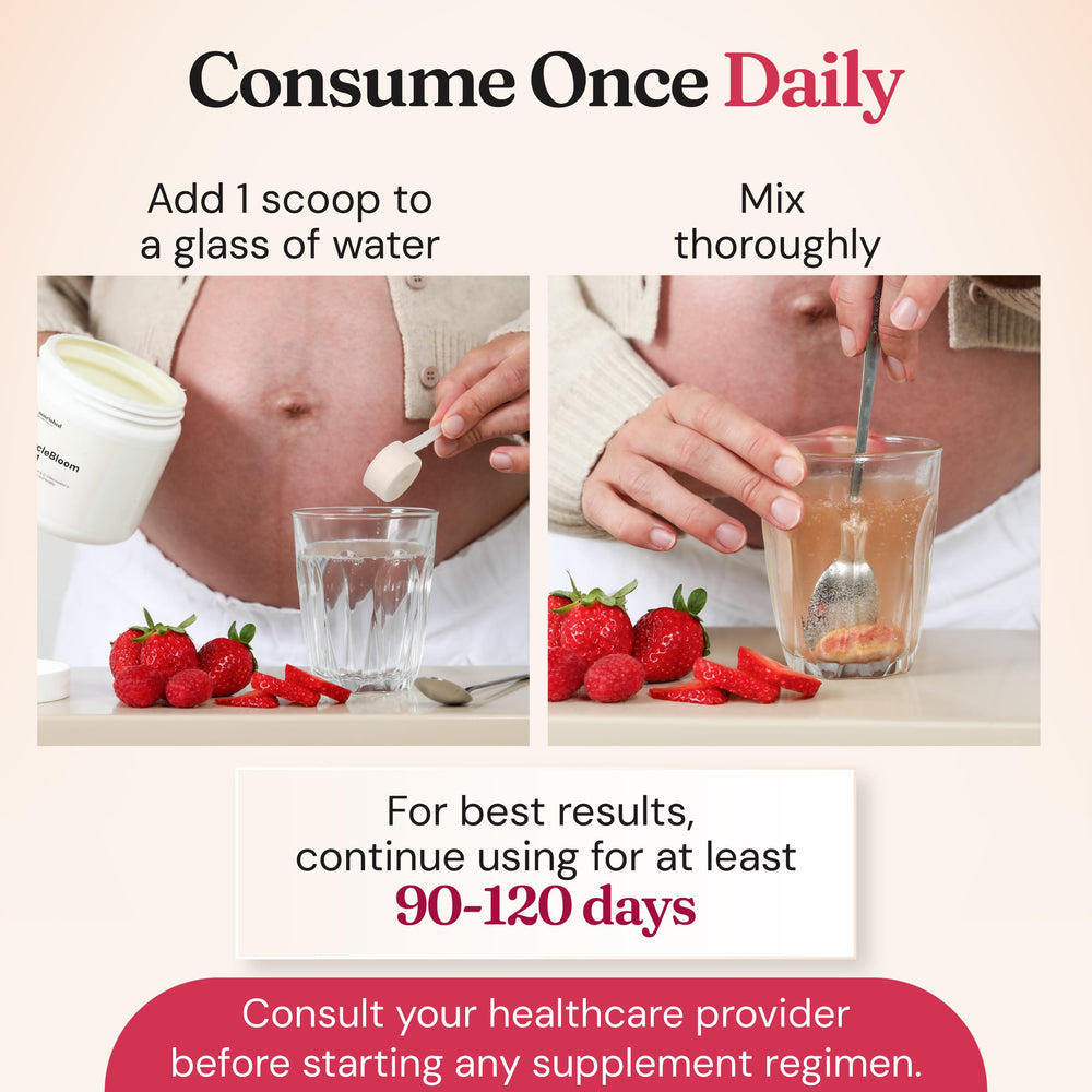 Nourished Natural Health CycleBloom ingredient list label emphasizes 40:1 ratio.