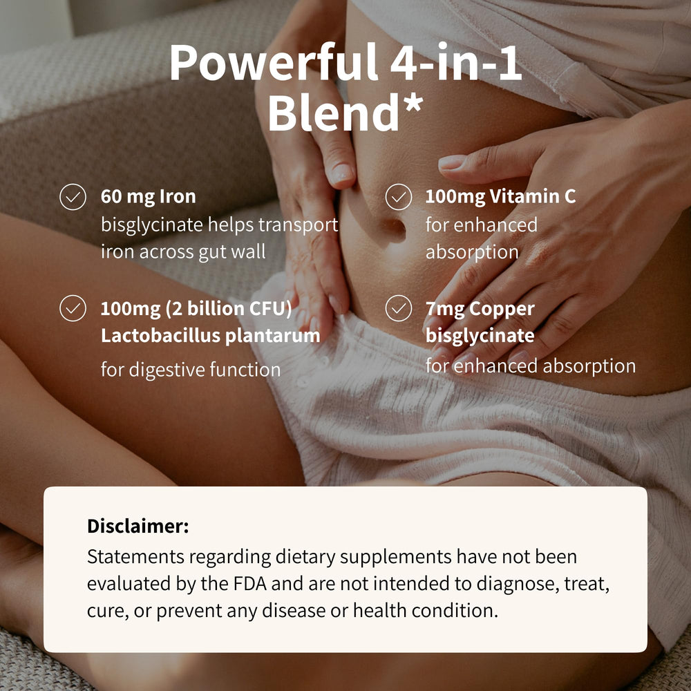 Nourished ProbIron includes lactobacillus plantarum for gut balance