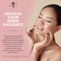 Nourishing Nutrients pearl powder skin glow concept for brightening and smooth texture