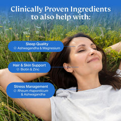 NOVAMD formula with ashwagandha, green tea and vitamins for balance.
