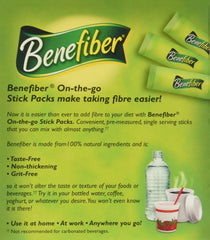 NOVARTIS Benefiber taste-free powder dissolves completely in beverages.