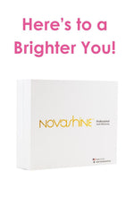 Novashine packaged kit in box showcasing complete whitening system