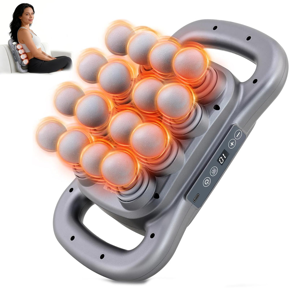 Novotechcal 16-Head Massage Gun front view for deep tissue relief and quiet operation.