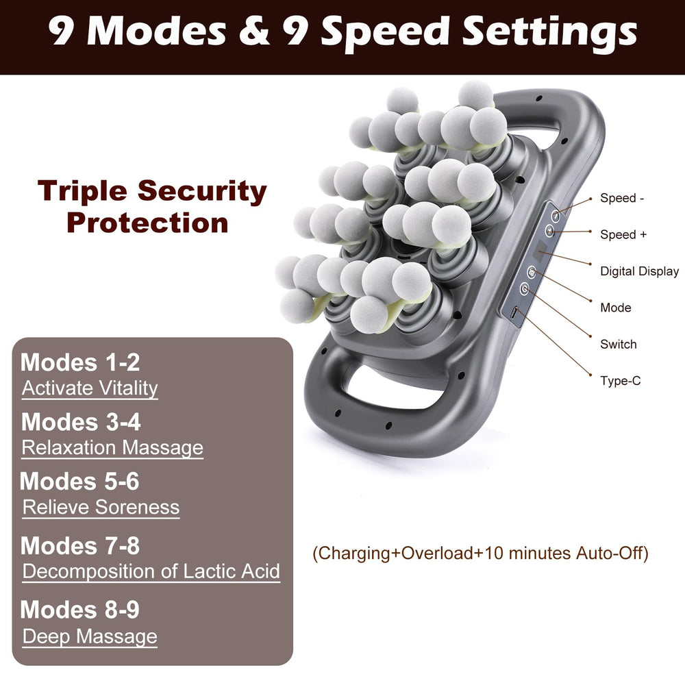Novotechcal massager operating quietly with long-lasting battery for sessions anywhere.
