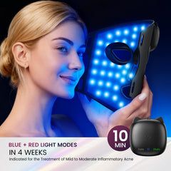 10-minute timer for longer, flexible light therapy routines
