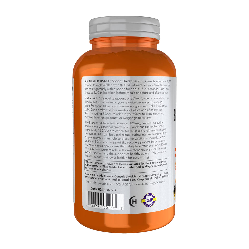 NOW Foods BCAA powder beside a shaker during a gym session for quick mixing