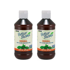 NOW Foods Better Stevia original liquid extract bottle provides zero-calorie sweetness.