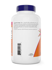 NOW Foods Choline & Inositol ingredients panel showing globally sourced materials.