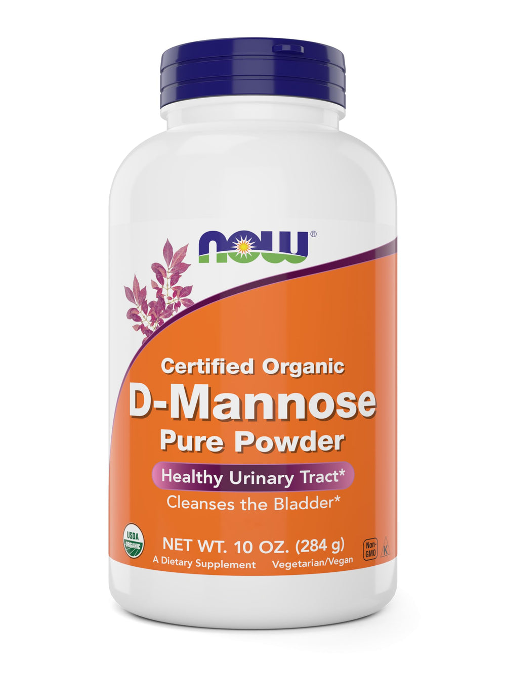 NOW Foods D-Mannose powder bottle pour for daily bladder support
