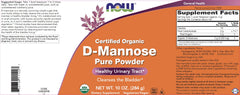NOW Foods D-Mannose measuring spoon with powder for easy dosing