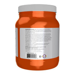 NOW Foods Egg White Protein with BCAAs information on packaging for athletes