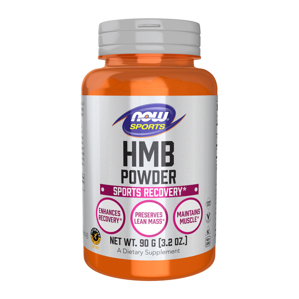 NOW Foods HMB powder bottle supports post-workout recovery