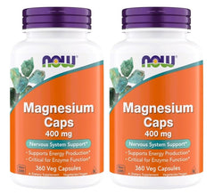 NOW Foods Magnesium 400mg bottle front shows core supplement for energy support