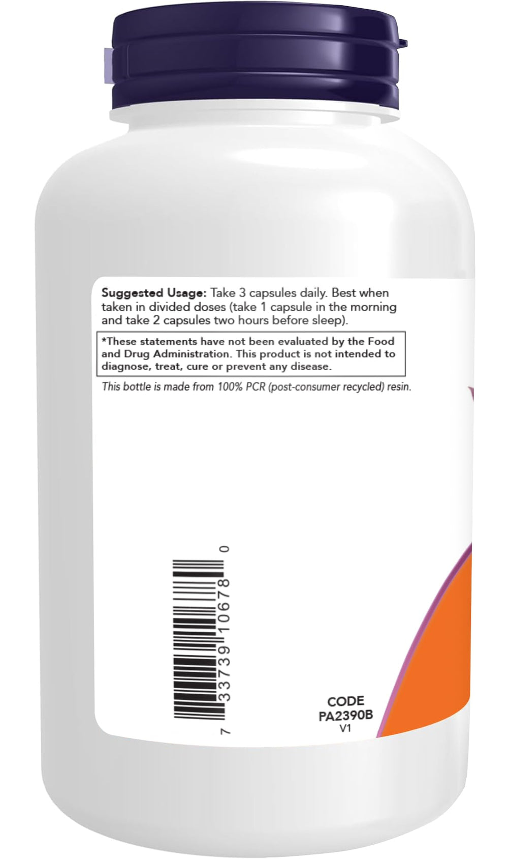 NOW Foods Magtein bottle pour demonstrates easy daily dosing routine