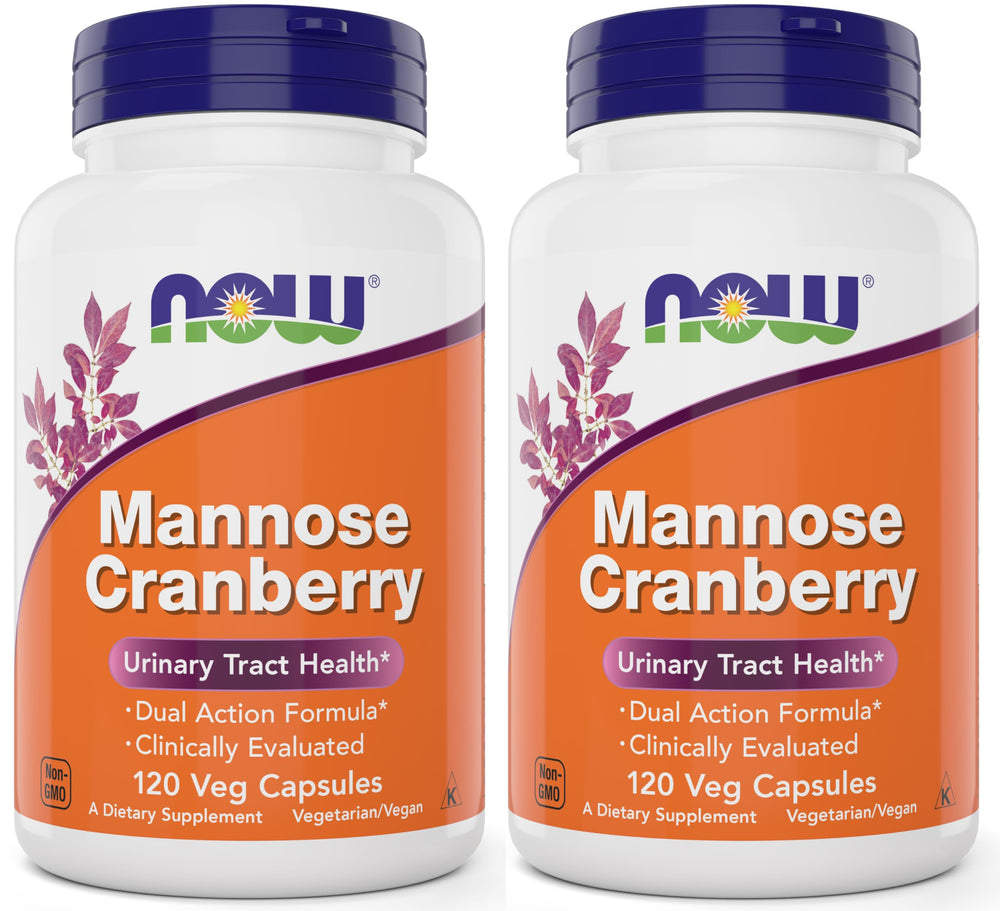 NOW Foods Mannose Cranberry bottle cap close-up for UT health support