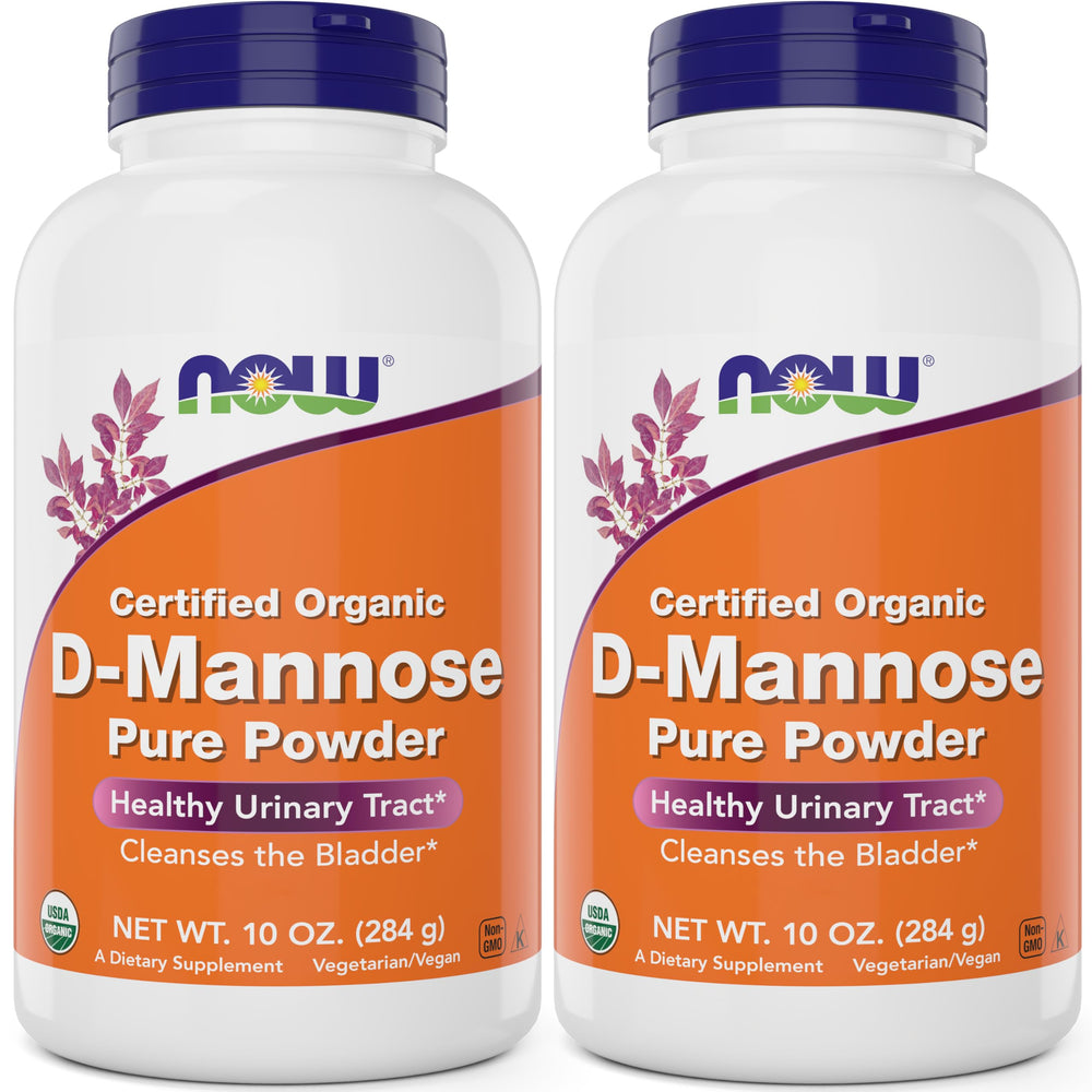 NOW Foods Organic D-Mannose bottle for daily urinary tract support