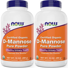 NOW Foods Organic D-Mannose bottle for daily urinary tract support