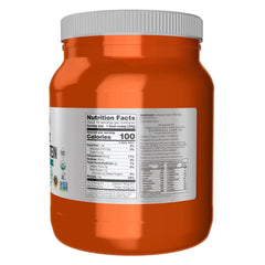 NOW Foods Organic Whey Protein unflavored powder ideal for smoothies.