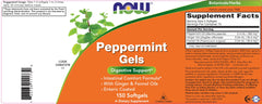 NOW Foods Peppermint Gels softgels inside view illustrates easy-to-swallow form.