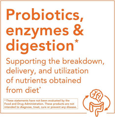 NOW Foods Probiotic-10 label detail emphasizing dosage and CFU.
