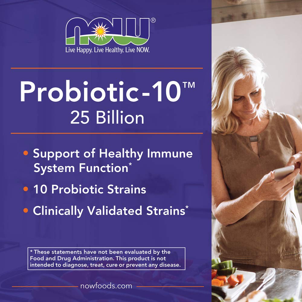 NOW Foods Probiotic-10 allergen-free formula: dairy-free and gluten-free