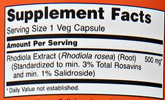 Two-pack NOW Foods Rhodiola Rosea capsules resting on a clean surface for routine use.