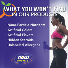 NOW Foods Soy Protein Isolate nutrition facts card showing zero carbs per serving