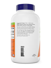 NOW Foods Spirulina 1000 mg tablets packaging box and branding