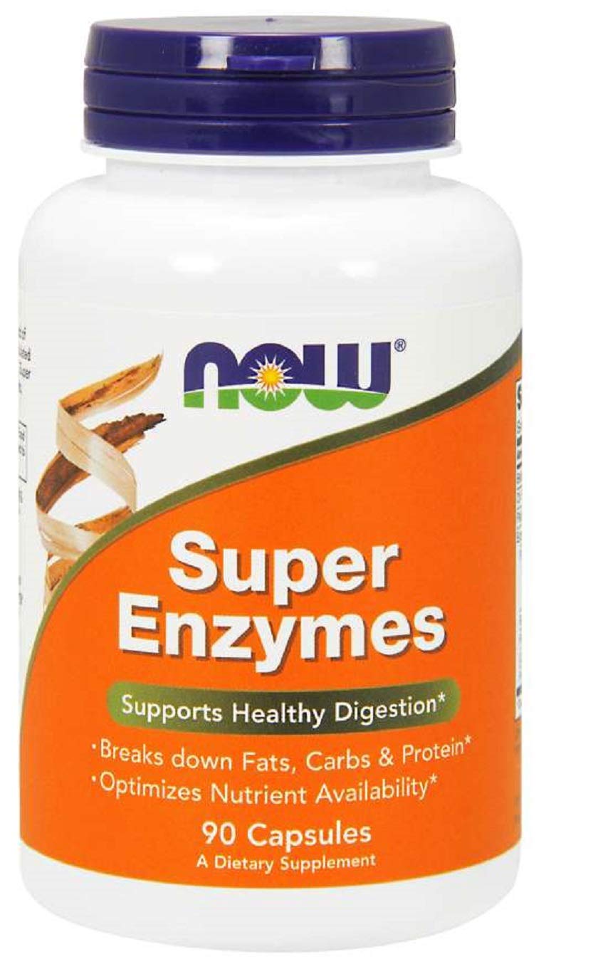 NOW Foods NOW Super Enzymes bottle for digestion support with meals