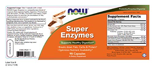 NOW Foods NOW Super Enzymes capsules for daily digestive support
