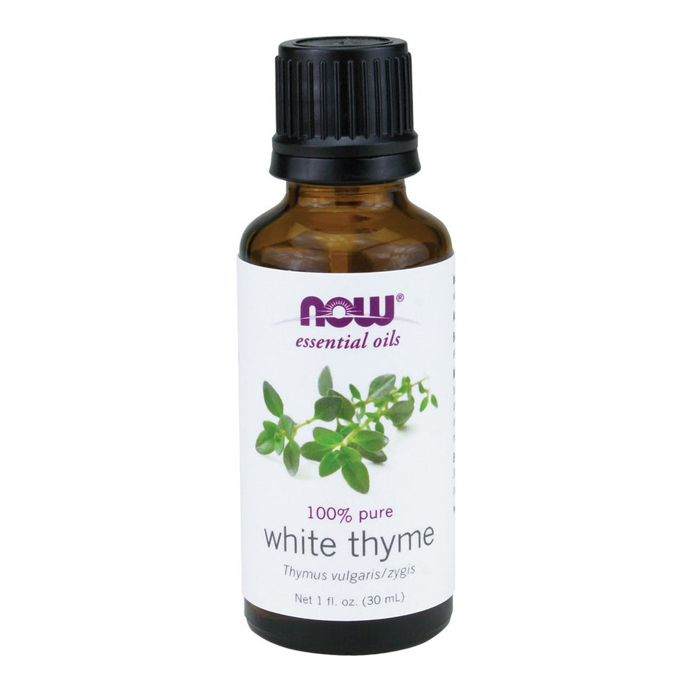 NOW Foods White Thyme Oil bottle for aromatherapy and home fragrance